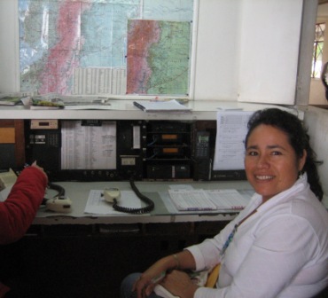 Maria faithfully sat by the radios, ready to answer any jungle station that called