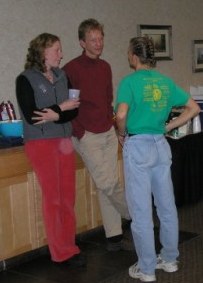 Donna chatting with the McClarrinons