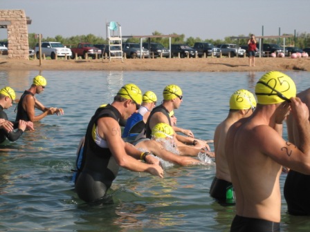 Sandi dives in at the start while other folks take the time to start watches