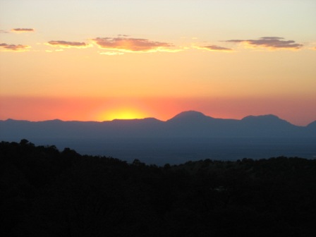 sunset from the deck